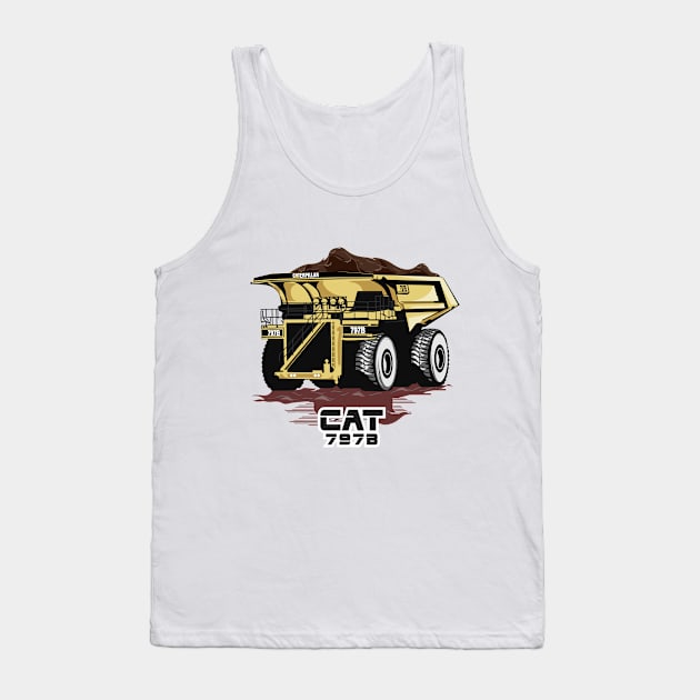 Caterpillar 797B Tank Top by damnoverload